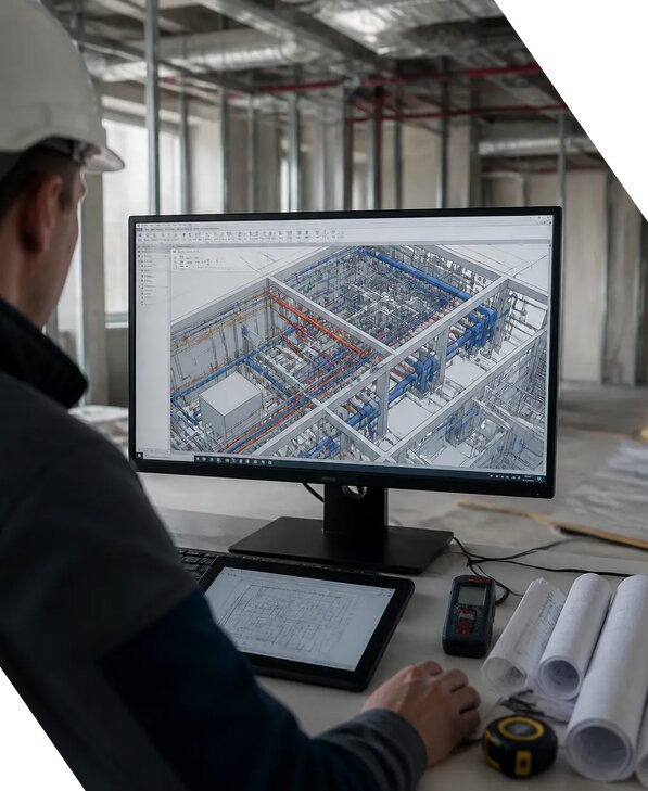 Создание BIM модели инженерных сетей для объектов в Моршанске